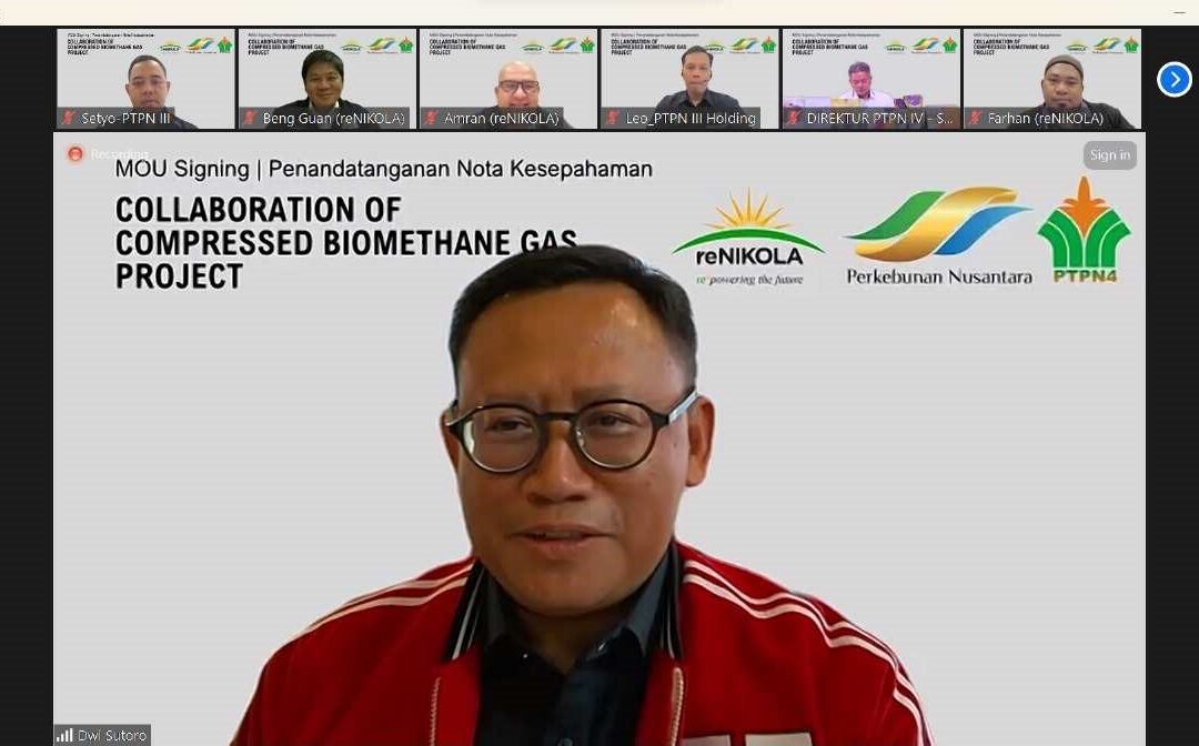 Akselerasi Implementasi ESG, PTPN IV dan reNIKOLA Kembangkan Compressed Biomethane Gas (CBG)