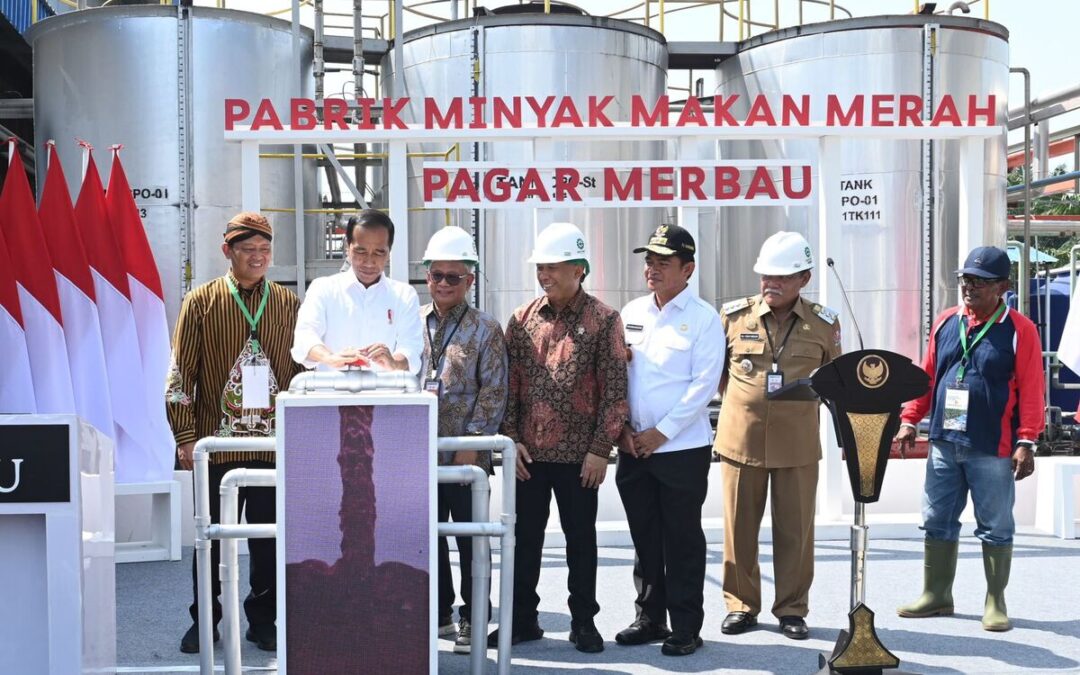 President Jokowi Inaugurates Red Edible Oil Factory as a Collaboration of PTPN Group, Ministry of Cooperatives and SMEs, and BPDPKS